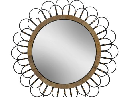 36  Daisy Wall Mirror, Black Supply