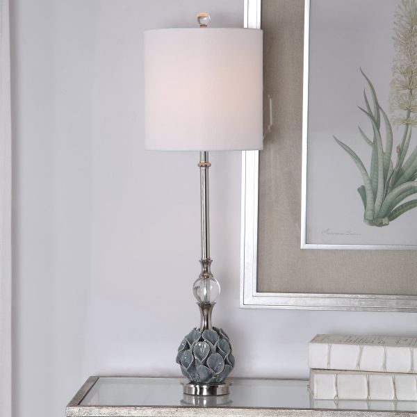 Elody Blue Gray Buffet Lamp Online Sale