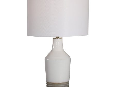 Dakota White Crackle Table Lamp Discount