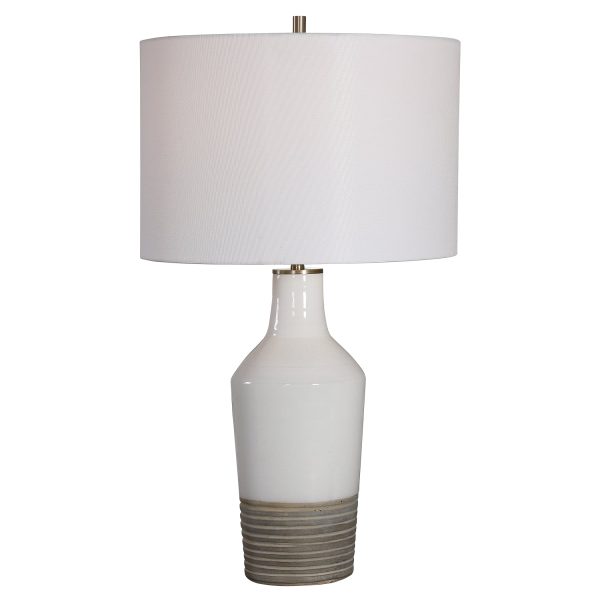 Dakota White Crackle Table Lamp Discount