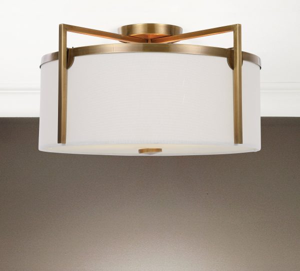 Colfax Brass 3 Light Semi Flush on Sale