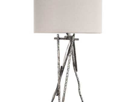 Lakota Brushed Nickel Lamp For Sale