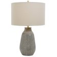 Monacan Gray Textured Table Lamp Online Hot Sale