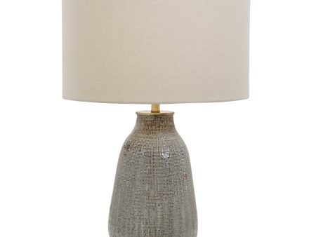 Monacan Gray Textured Table Lamp Online Hot Sale