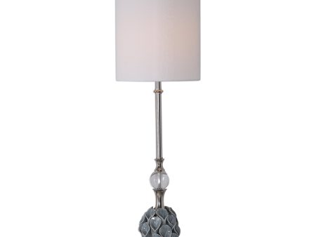 Elody Blue Gray Buffet Lamp Online Sale