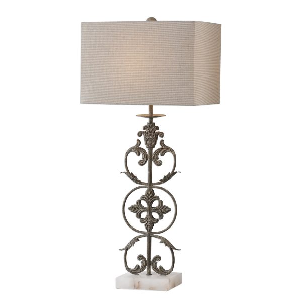 Gerosa Aged Bronze Table Lamp For Sale