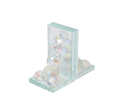 S 2 Crystal Diamond Bookends, Rainbow Supply