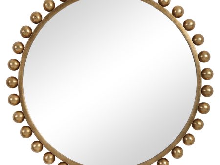 Cyra Gold Round Mirror Online now