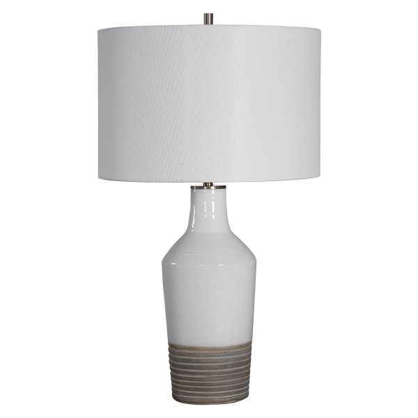 Dakota White Crackle Table Lamp Discount