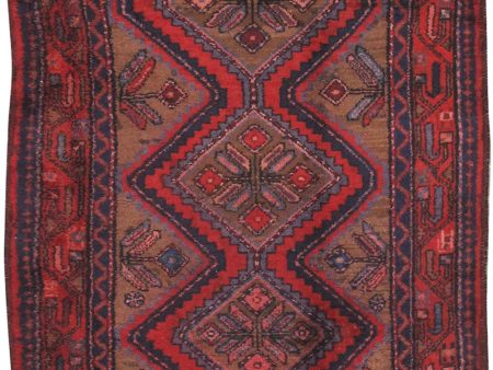 Vintage Hamadan  Hand-Knotted Lamb s Wool Area Rug Online now