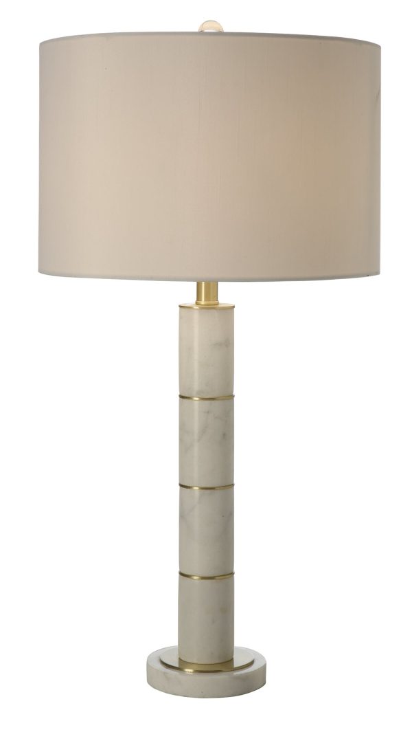 Marble Column Table Lamp, Set of 2 For Cheap