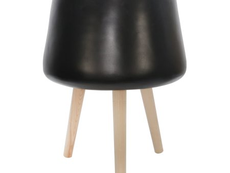 18  Planter W  Wood Legs, Matte Black Cheap