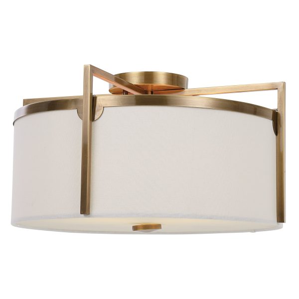 Colfax Brass 3 Light Semi Flush on Sale