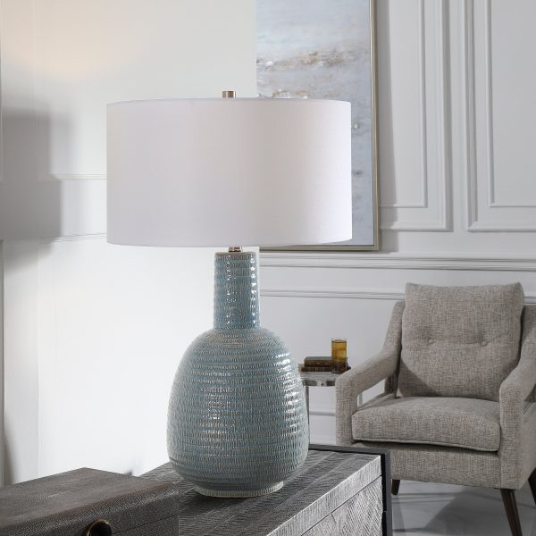 Delta Light Aqua Table Lamp For Discount