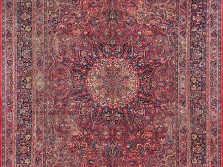 Antique Mashad Collection Hand-Knotted Wool Area Rug Sale