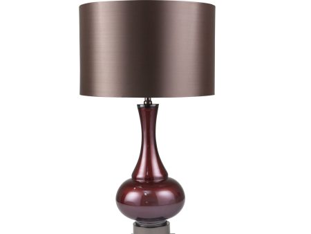 Glass 31  Genie Bottle Table Lamp, Burgundy Hot on Sale