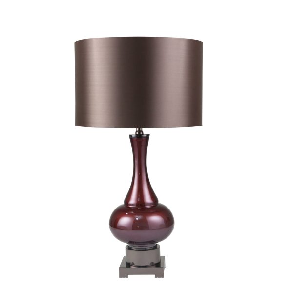 Glass 31  Genie Bottle Table Lamp, Burgundy Hot on Sale