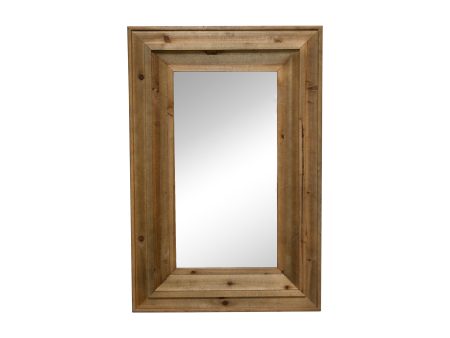 Wood Frame 24 X 36  Wall Mirror, Brown Wb Sale