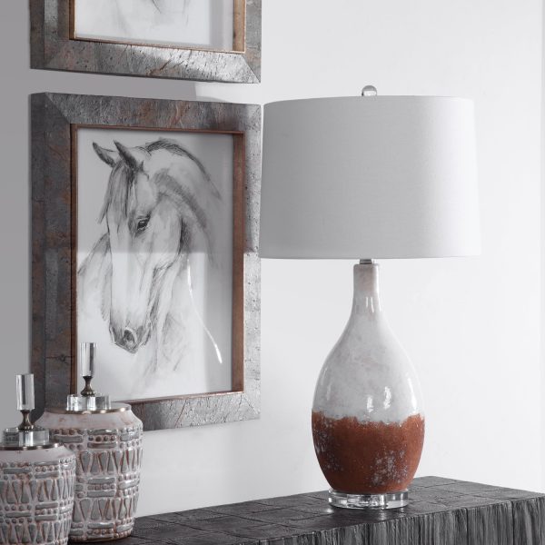 Durango Rust White Table Lamp For Sale