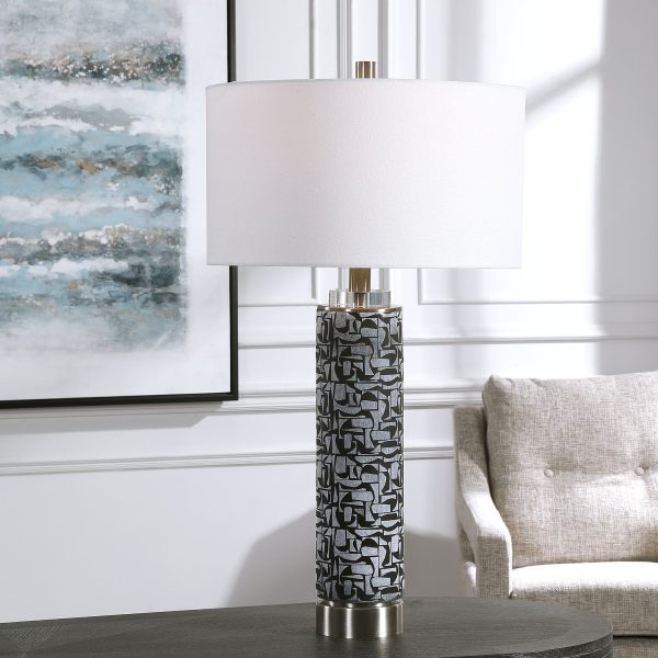 Kramer Gray Black Table Lamp Hot on Sale