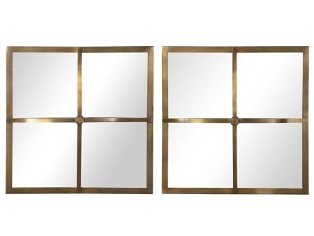 Window Pane Square Mirrors, S 2 Fashion