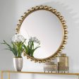 Cyra Gold Round Mirror Online now