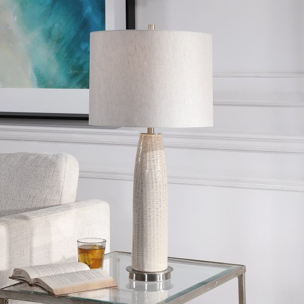 Delgado Light Gray Table Lamp Online now