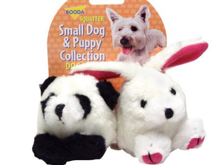 Booda Squatter Panda Rabbit Small Dog & Puppy Toy Multi-Color, 1 Each SM, 2 Pack by San Francisco Bay Brand on Sale