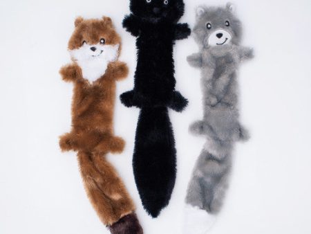 ZippyPaws Skinny Peltz Dog Toy Weasel, Skunk, Wolf, 1 Each LG, 3 Pack by ZippyPaws For Discount