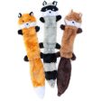 ZippyPaws Skinny Peltz Dog Toy Fox, Raccoon, Squirrel, 1 Each LG, 3 Pack by ZippyPaws Online Sale