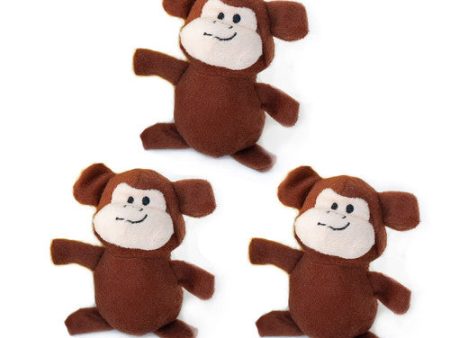 ZippyPaws Miniz Dog Toys Monkeys, 1 Each XS, 3 Pack by ZippyPaws Online