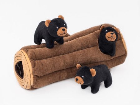 ZippyPaws Zippy Burrow Dog Toy Black Bear Log, 1 Each XL by ZippyPaws Supply