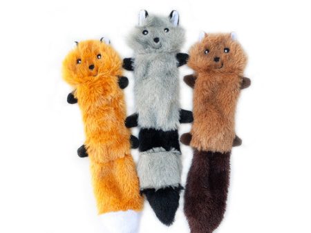 ZippyPaws Skinny Peltz Dog Toy Fox, Raccoon, Squirrel, 1 Each SM, 3 Pack by ZippyPaws For Discount