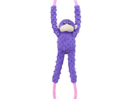 ZippyPaws RopeTugz Dog Toy Monkey, Purple, 1 Each Large by ZippyPaws For Sale