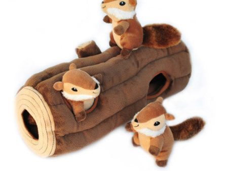 ZippyPaws Zippy Burrow Dog Toy Chipmunks Log, 1 Each XL by ZippyPaws Sale