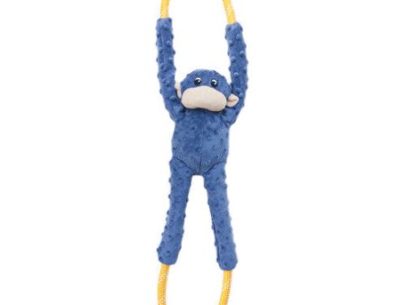 ZippyPaws RopeTugz Dog Toy Monkey, Blue, 1 Each Large by ZippyPaws Fashion