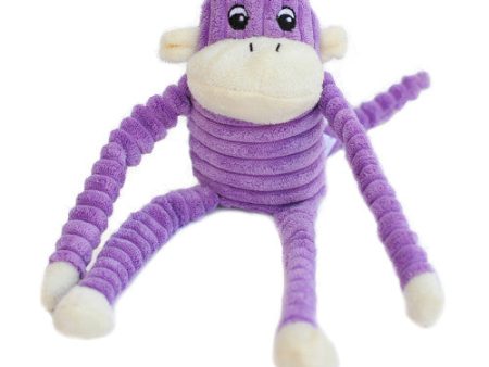 ZippyPaws Spencer the Crinkle Monkey Dog Toy Purple, 1 Each Small by ZippyPaws Online